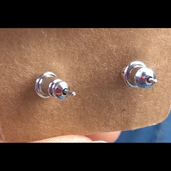 CZ stud earrings, 925 silver - Picture 3 of 3